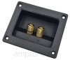 Speaker plate, 2xbanana, plastic